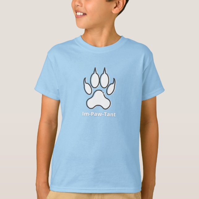 Camiseta Básica Para Niños De Im-Paw-Tant (Anverso)