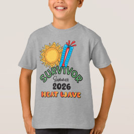 Camiseta básica para niños de la ola de calor del 