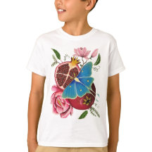Camiseta básica para niños de Pomegranate y Luna M