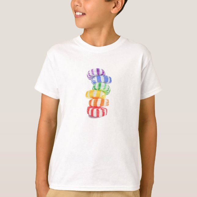 Camiseta básica para niños de RAINBOW CANDY (Anverso)