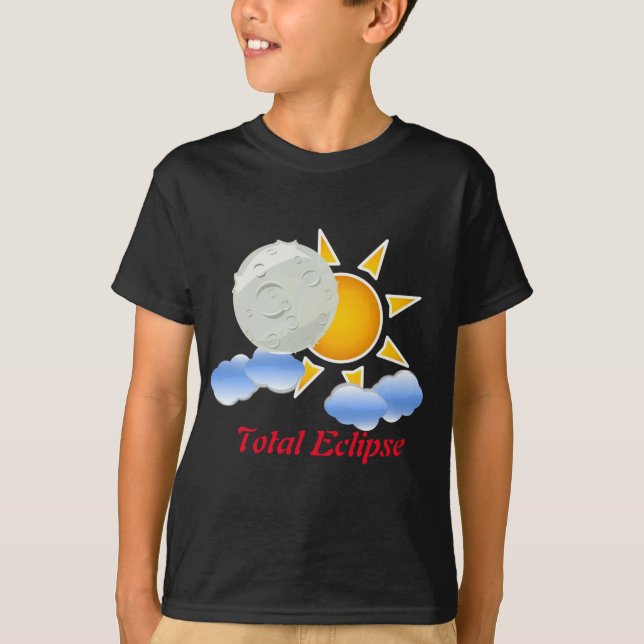 Camiseta básica para niños del eclipse de sol y lu (Anverso)
