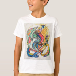 Camiseta básica para niños dragones