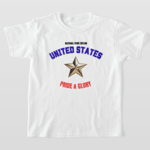 Camiseta básica para niños edición orgullo naciona