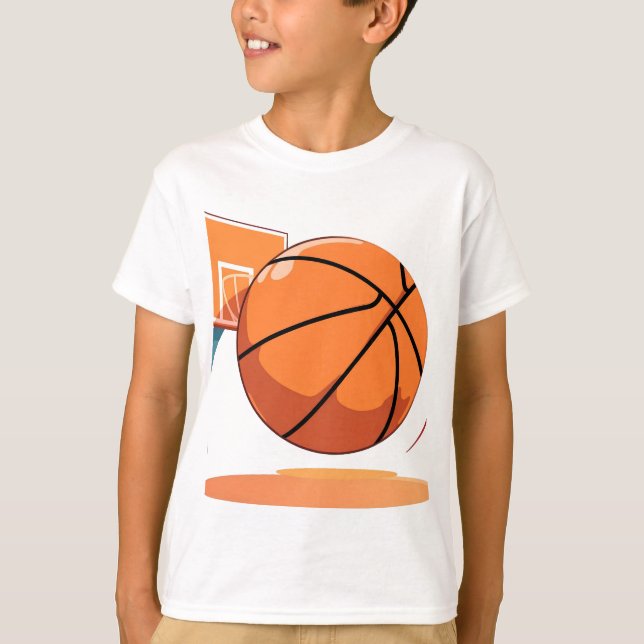 Camiseta básica para niños - Gran baloncesto (Anverso)