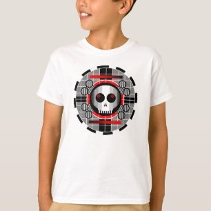 Camiseta básica para niños round de Skull TV blanc