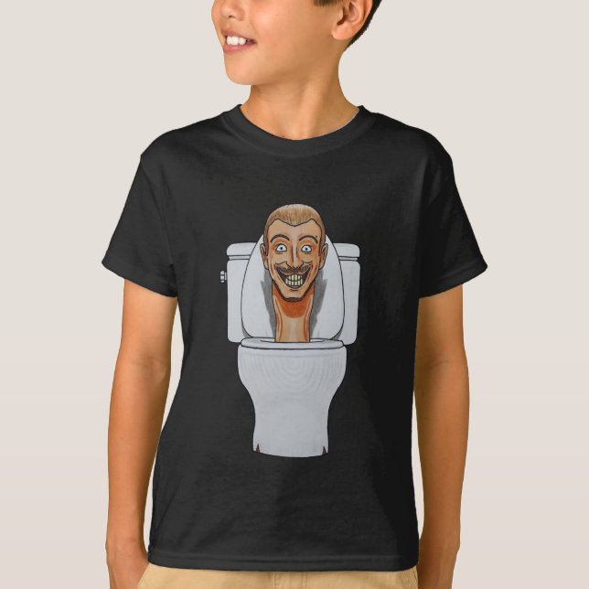 Camiseta básica para niños skibidi toliet (Anverso)