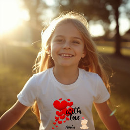 Camiseta básica personalizada para niños con amor