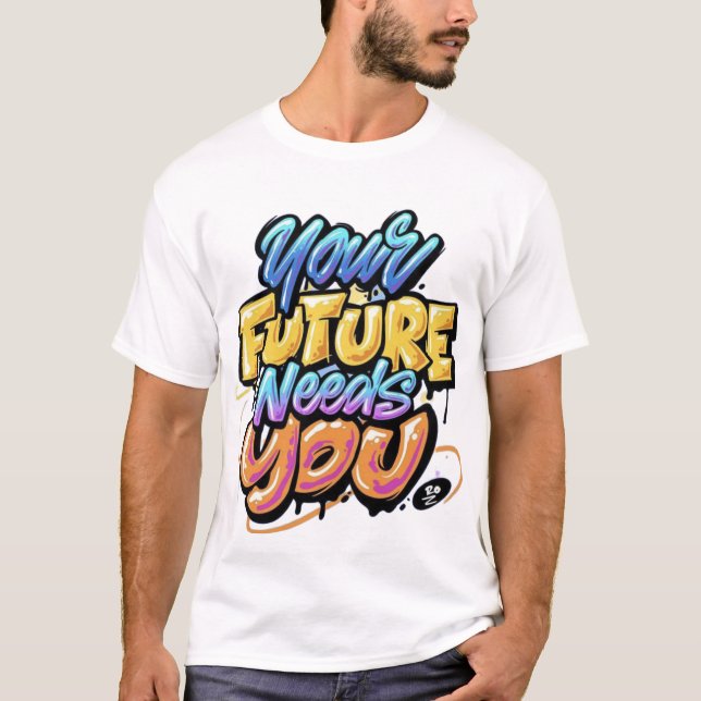 Camiseta básica relajada para hombres (Anverso)