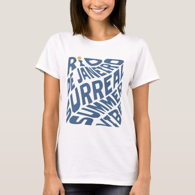 Camiseta Básica Rio de Janeiro Surreal Summer Vibe (Anverso)
