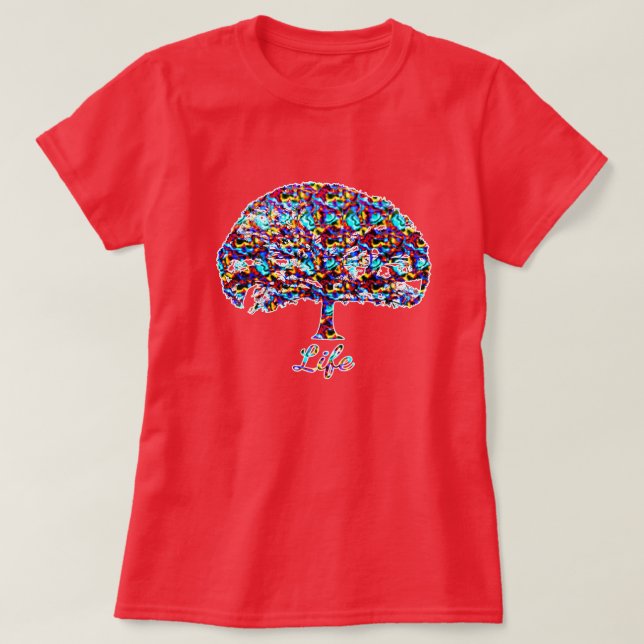 Camiseta básica roja de tu Personalizado mujer (Diseño del anverso)