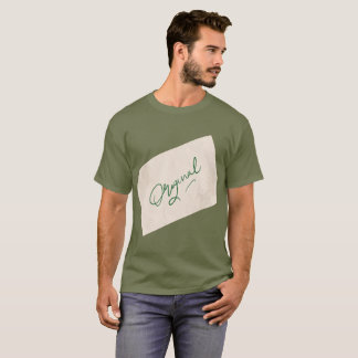 Camiseta básica verde de fatiga para hombres Origi