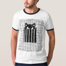 Camiseta básica Vintage Black Cat
