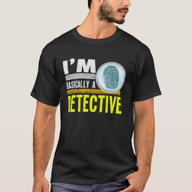 Camiseta Básicamente soy un detective criminal Junkie Crimi (Anverso)