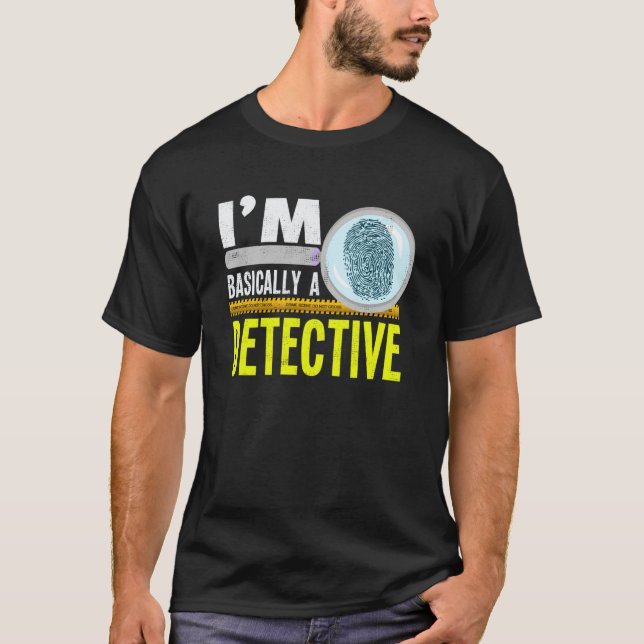 Camiseta Básicamente soy un detective criminal Junkie Crimi (Anverso)