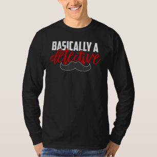 Camiseta Básicamente Un Crimen Verdadero De Detective Musta