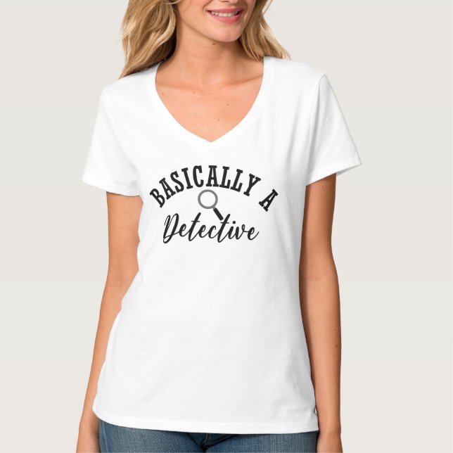 Camiseta Básicamente, Una Tisa De Crimen Verdadero De Detec (Anverso)