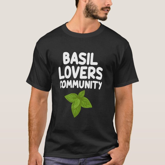 Camiseta Basil Aovers Community Aromatic Herbs Culinario Sp (Anverso)