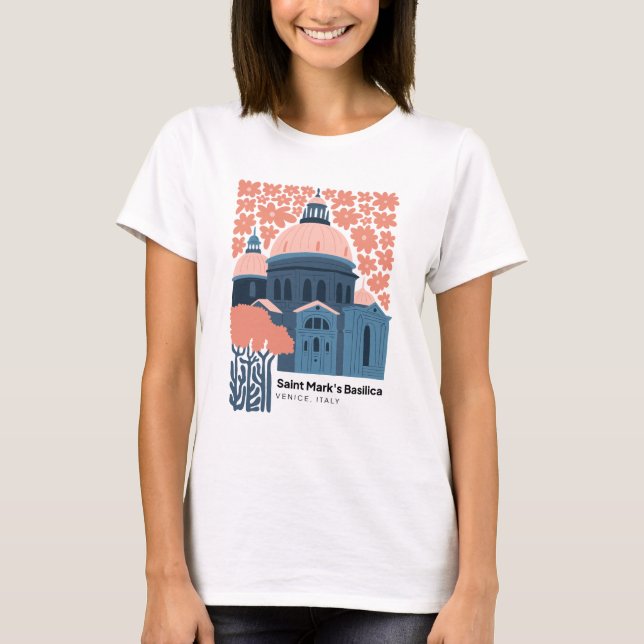 Camiseta Basílica de San Marcos Venecia Italia viajar flori (Anverso)
