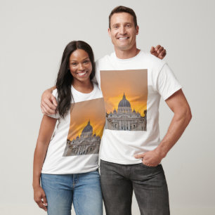 Camiseta Basílica de San Pedro al atardecer, Ciudad del Vat