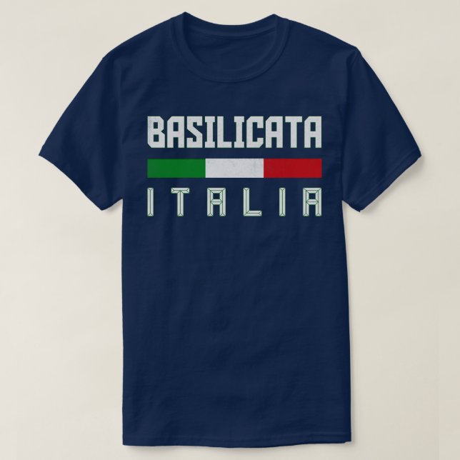 Camiseta Basilicata Italia Diseño tipográfico (Diseño del anverso)