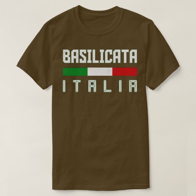 Camiseta Basilicata Italia Diseño tipográfico (Diseño del anverso)