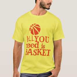 Camiseta basket all you need citation ballon sport