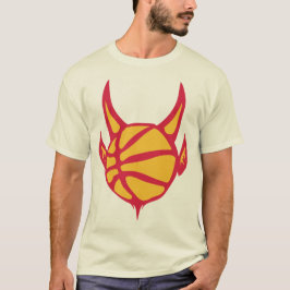 Camiseta basket ballon diable basketball devil logo sport
