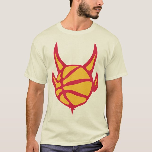 Camiseta basket ballon diable basketball devil logo sport (Anverso)