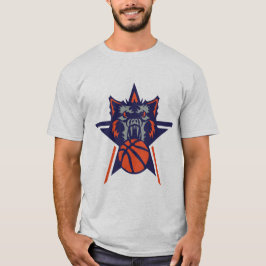 Camiseta basket loup garou wolf logo sport basketball