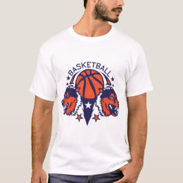 Camiseta basket loup logo sport ballon club