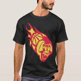 Camiseta basket singe hurle monkey basketball flamme fire