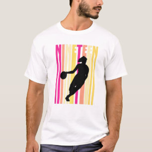 Camiseta Basketball 19th Birthday Womens Retro 19 Nineteent