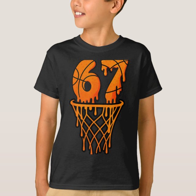 Camiseta Basketball 67 Meme Funny Six Seven Gen Alpha Drip  (Anverso)