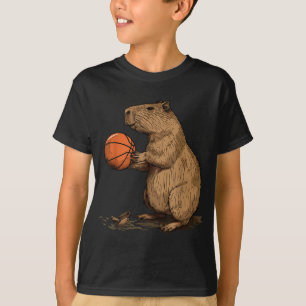 Camiseta Basketball Animal Art Basketball Lover Capybara Dr
