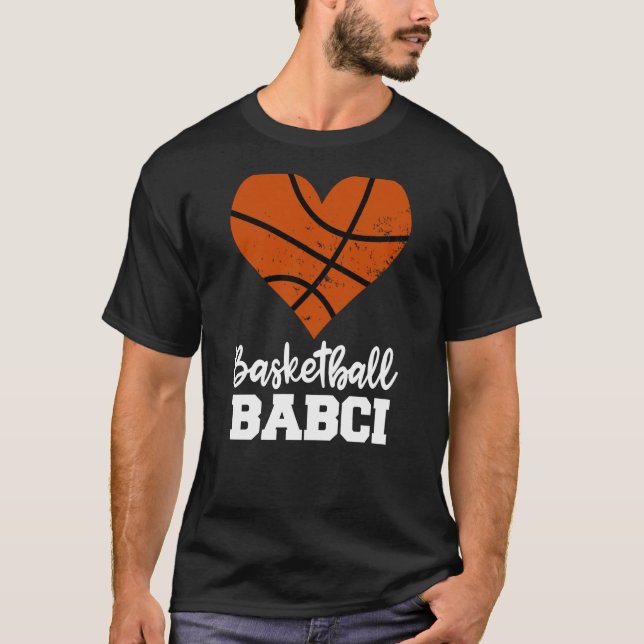Camiseta Basketball Babci Basketball Heart Grandma Babci (Anverso)