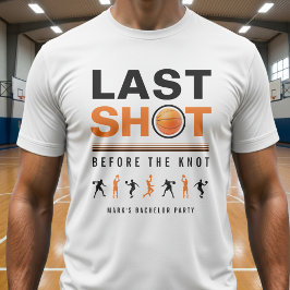 Camiseta Basketball Bachelor Party Last Shot Orange & White