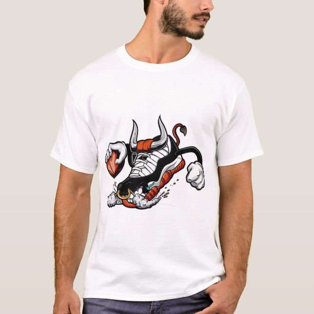 Camiseta Basketball Bull Sneaker – Urban Monster Shoe Graph (Anverso)