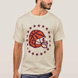 Camiseta basketball casque foot usa americain logo ballon