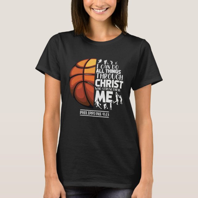 Camiseta Basketball Christian Saying Motivational Words Ins (Anverso)