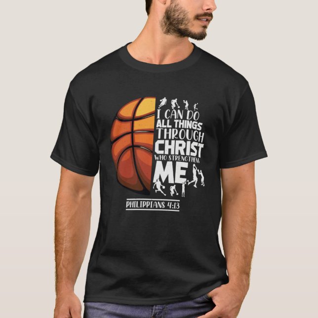 Camiseta Basketball Christian Saying Motivational Words Ins (Anverso)