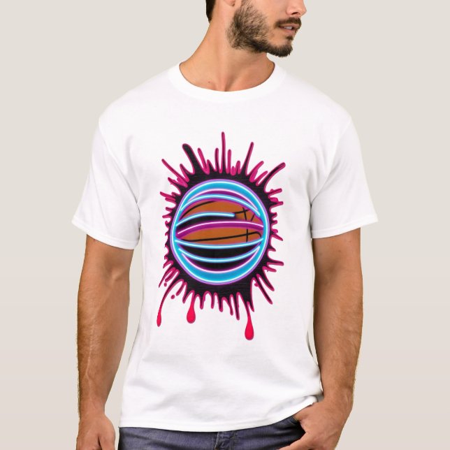 Camiseta Basketball Drip Neon Basketball Graphics  (Anverso)