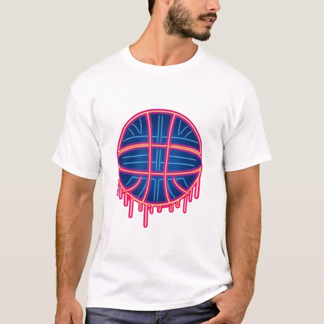 Camiseta Basketball Drip Neon Basketball Graphics Basketbal (Anverso)