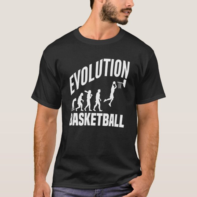 Camiseta Basketball Evolution From Monkey To Men BBall Dunk (Anverso)