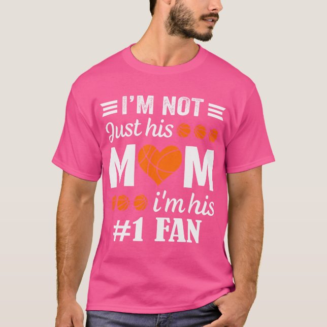 Camiseta Basketball Fan Mom Quote (Anverso)