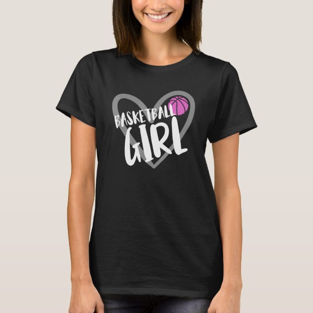 Camiseta Basketball Girl Heart (Anverso)