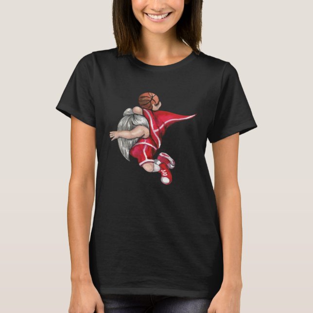 Camiseta Basketball Gnome Buffalo Plaid Matching Family Chr (Anverso)