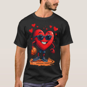 Camiseta Basketball Heart - Diseño De Amor Y Buops Para