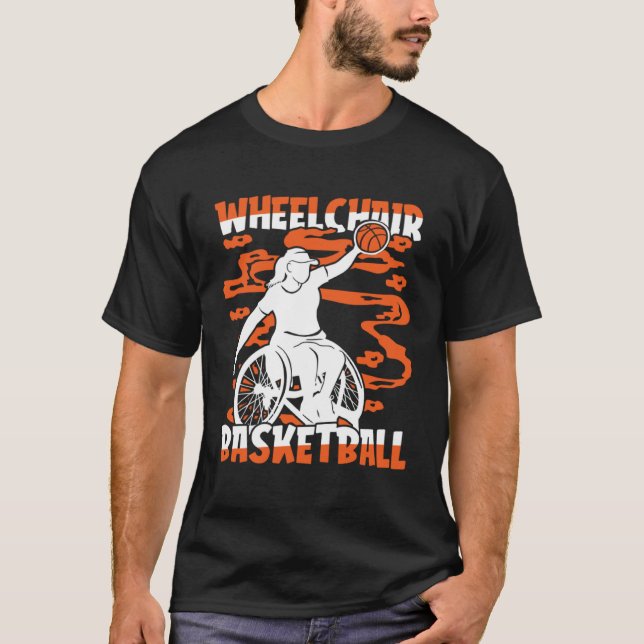 Camiseta Basketball Hoops Hooping Bball Baller Wheelchair B (Anverso)