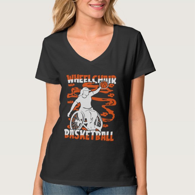 Camiseta Basketball Hoops Hooping Bball Baller Wheelchair B (Anverso)