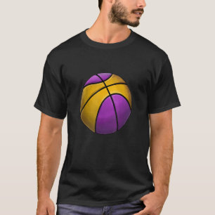 Camiseta Basketball Illustration Purple Ball Design Streetb